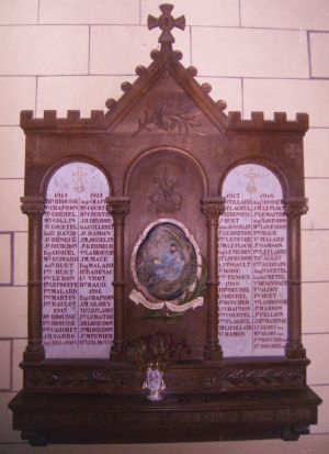 Plaque Morts pour la France -Eglise La Prénessaye