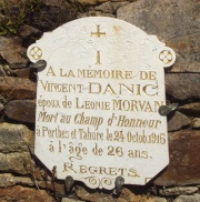 Plaque commémorative de Vincent Danic